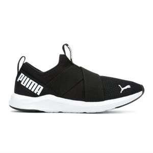 PUMA PROWL SLIP ON SNEAKERS BLACK AND WHITE